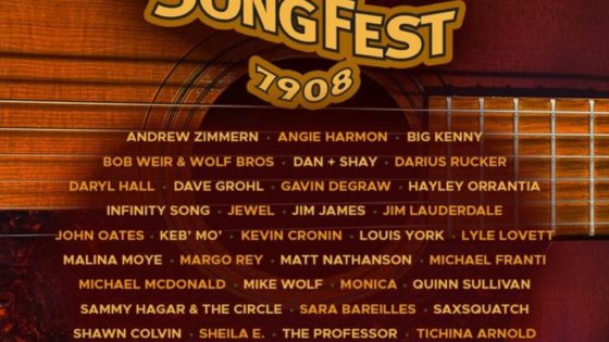 Oates Song Fest Line Up Poster